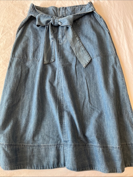 Universal Thread Dresses & Skirts - Universal Thread Light Blue Denim Tie-Waist A-Line Skirt